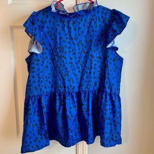 New 2X Blue Blouse